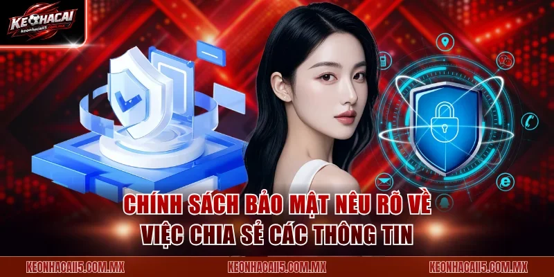 Chính sách bảo mật nêu rõ về việc chia sẻ các thông tin